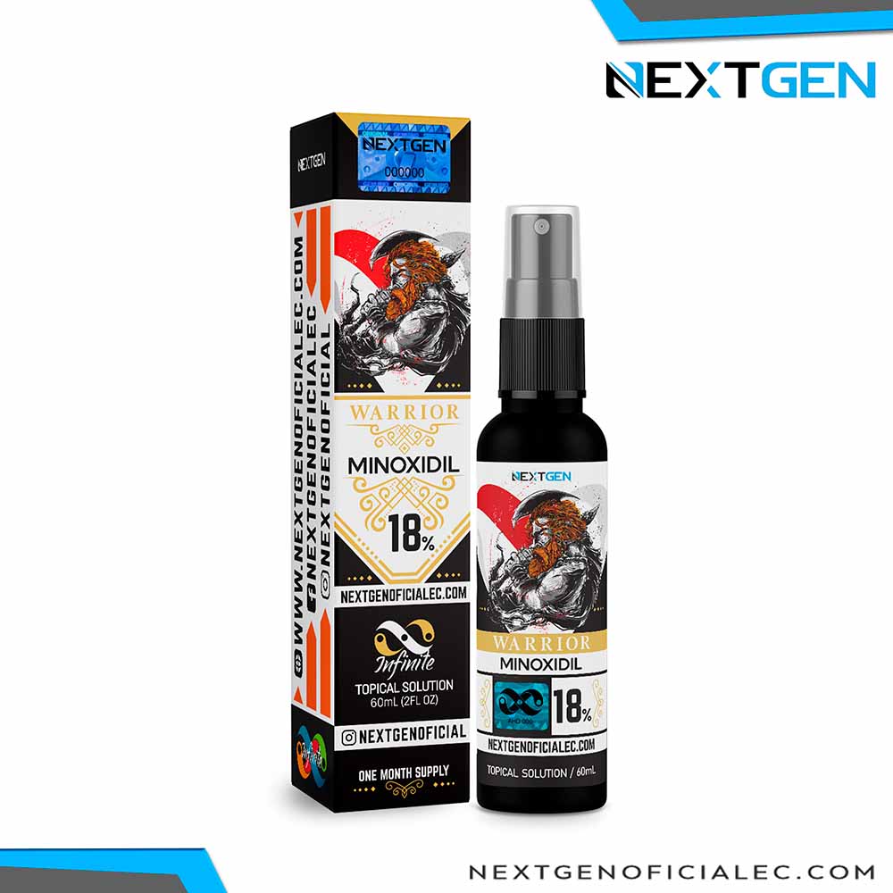 MINOXIDIL 18% WARRIOR NEXTGEN (Cabello Y Barba) Última Generación Infinite / 60ml