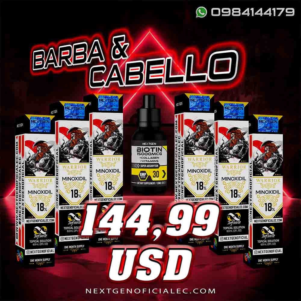 Pack Especial Nextgen -  Warrior 18% Minoxidil